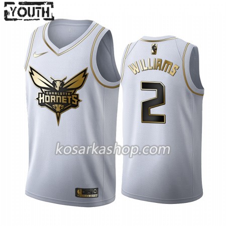 Dres Charlotte Hornets Marvin Williams 2 Nike 2019-20 Bijela Golden Edition Swingman - Dječji